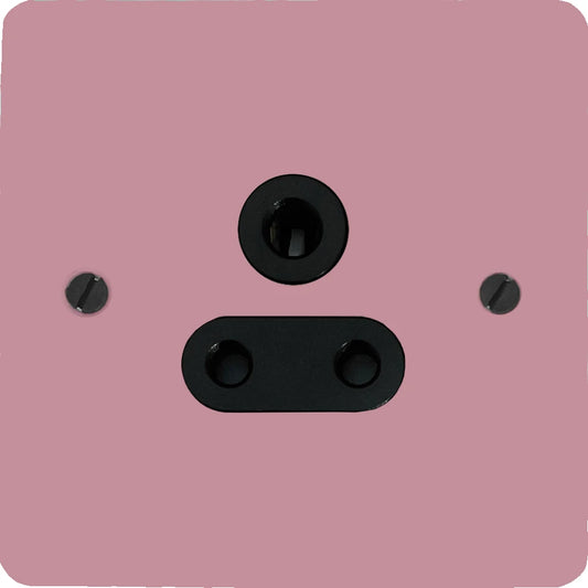 Flat Gloss Pink 5 Amp Socket (Black Insert)