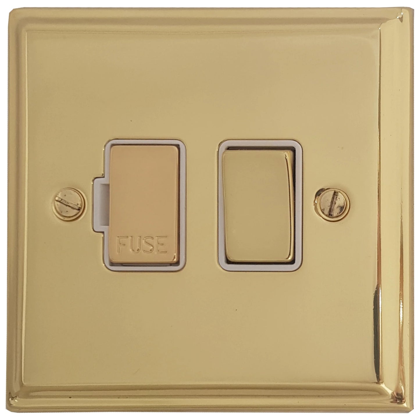 Deco Polished Brass Switch Fused Spur