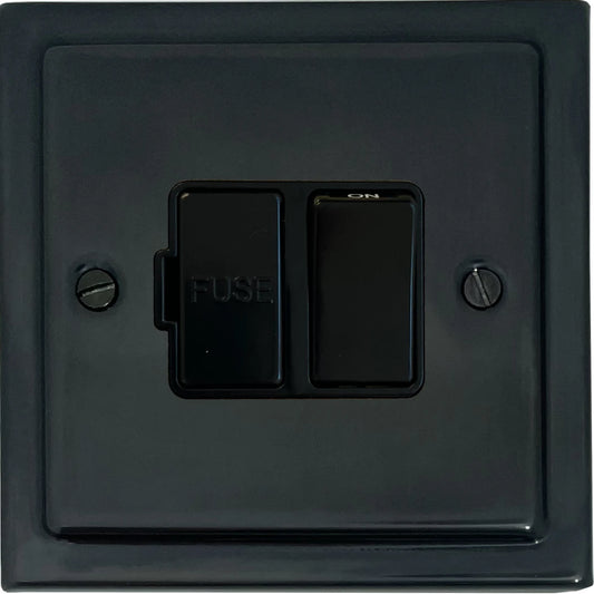 Victorian Black Bronze Switch Fused Spur
