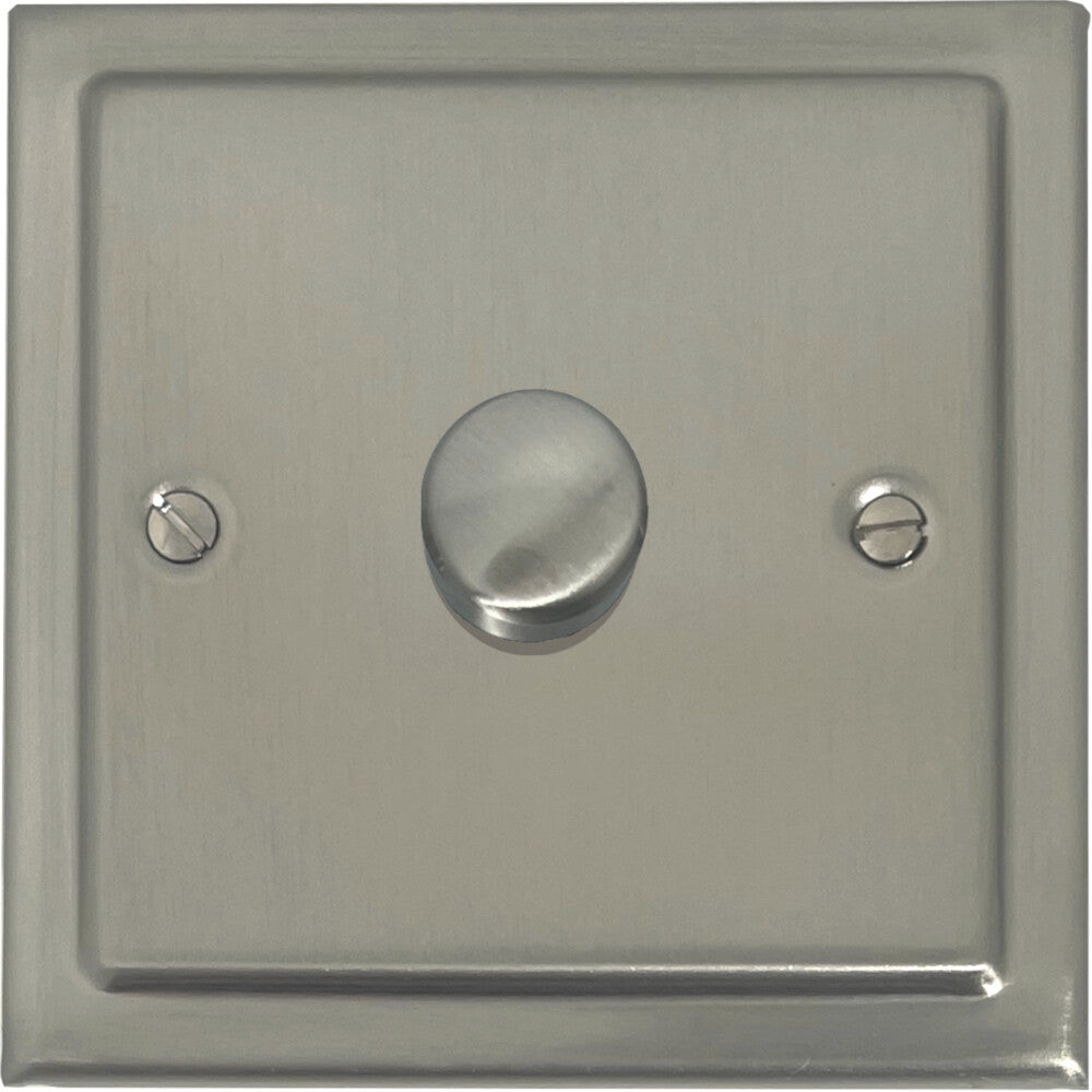 Victorian Satin Nickel 1 Gang 120W LED Dimmer