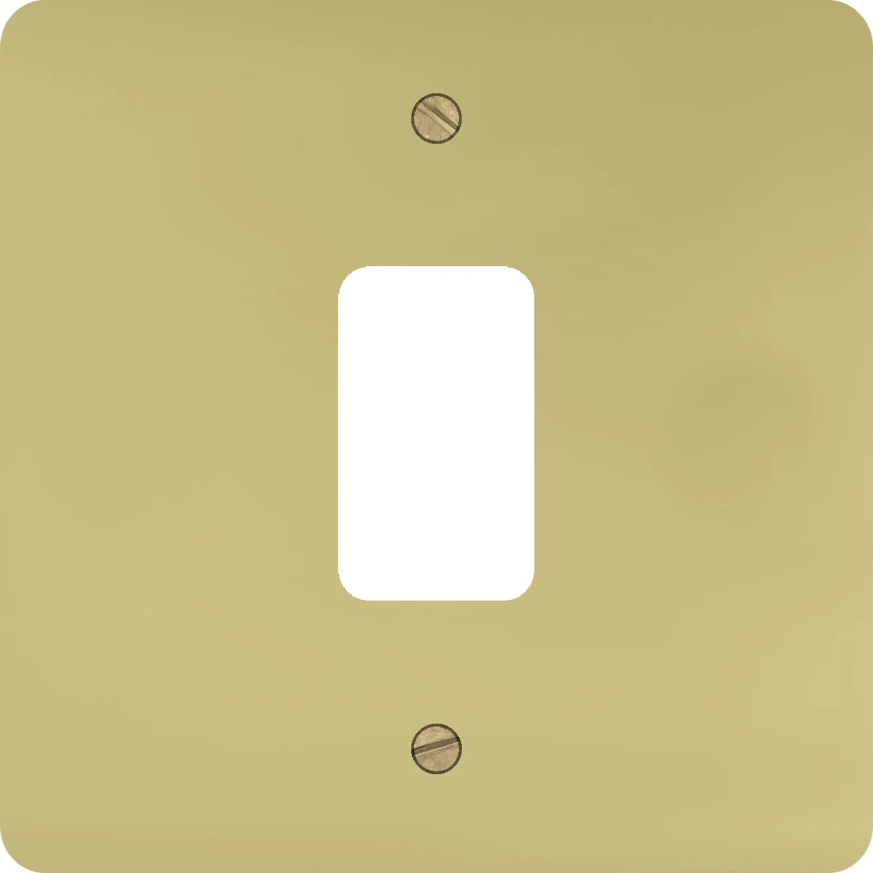 Flat Polished Brass 1 Gang Grid Plate