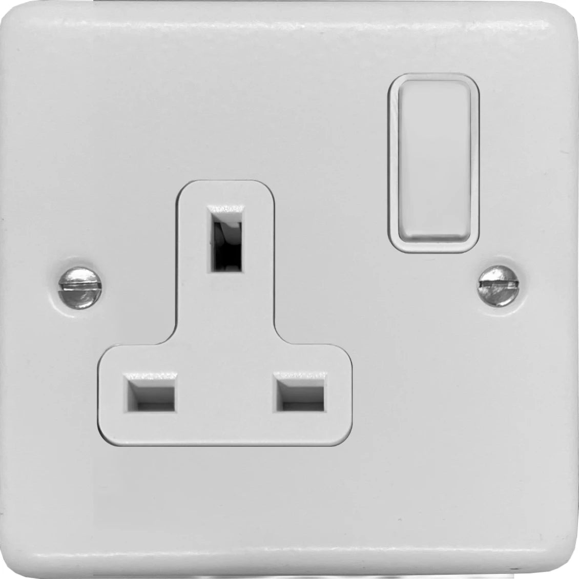 Contour Flat White 1 Gang Socket