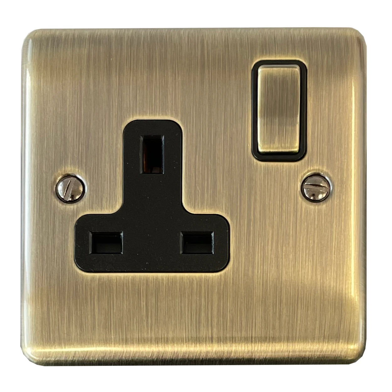 Basics Antique Brass 1 Gang Socket