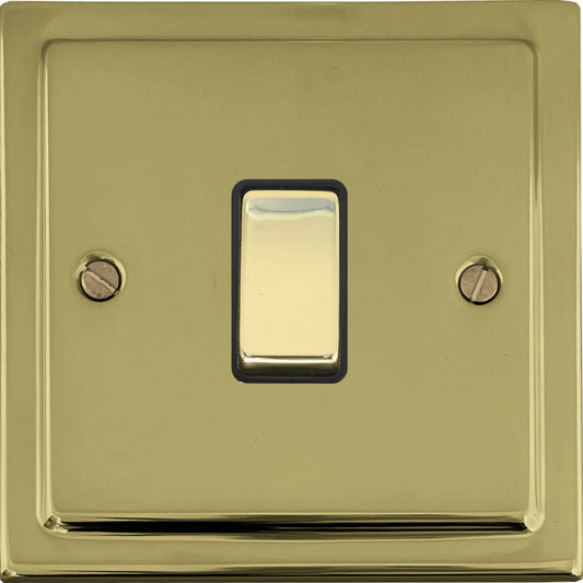 Victorian Unlacquered Brass Intermediate Switch - Victorian Cast range electrical switch