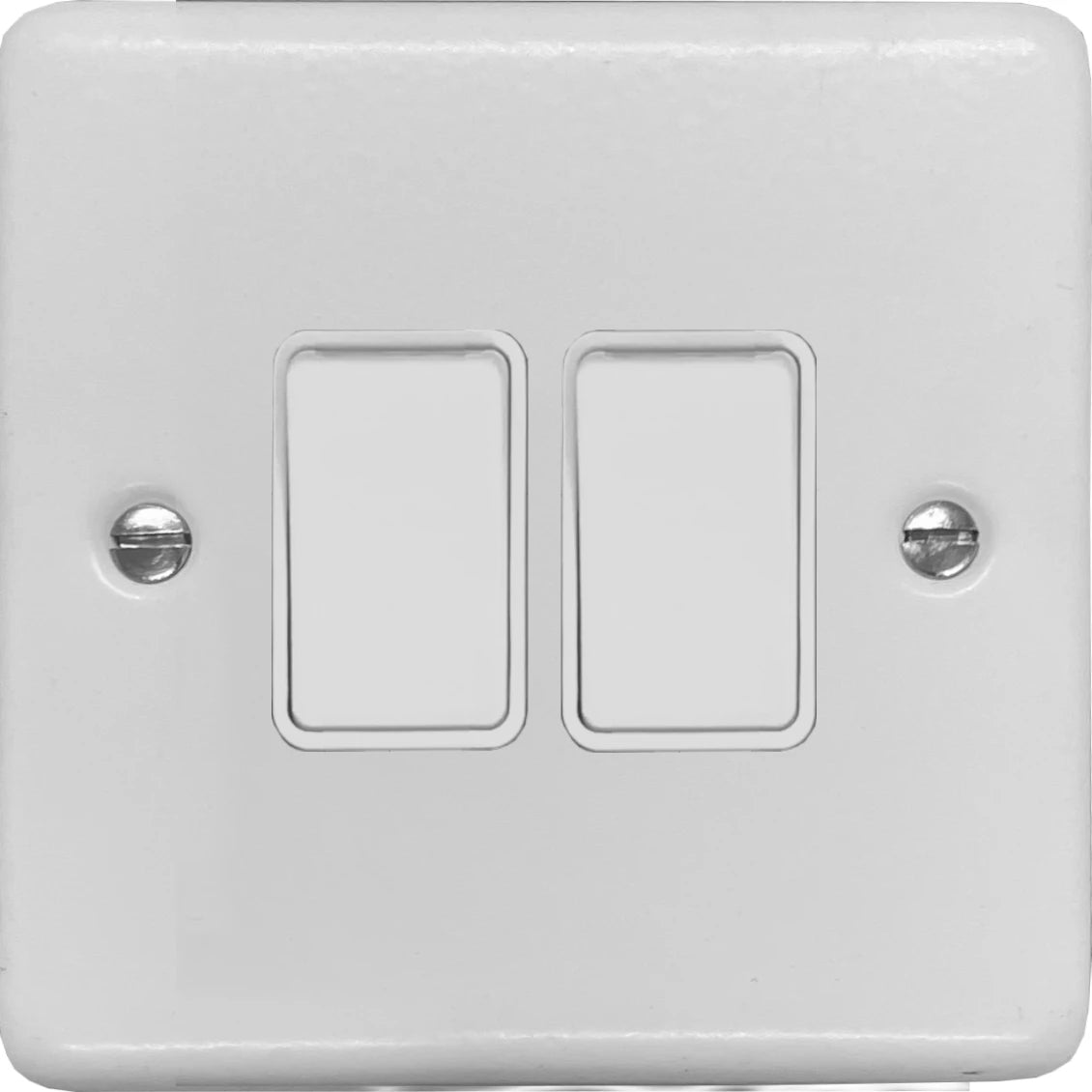 Contour Flat White 2 Gang 2 Way Switch