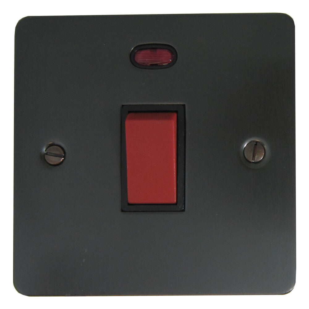 Flat Black Bronze 45A Dp Switch + Neon