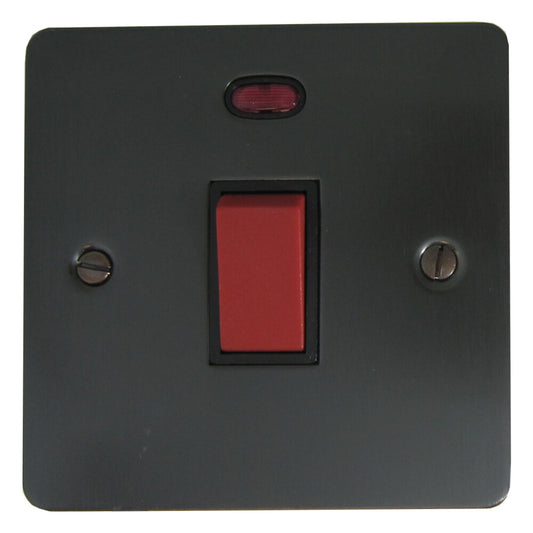 Flat Black Bronze 45A Dp Switch + Neon