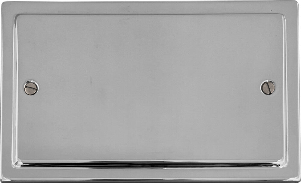 Victorian Polished Chrome 2 Gang Blank
