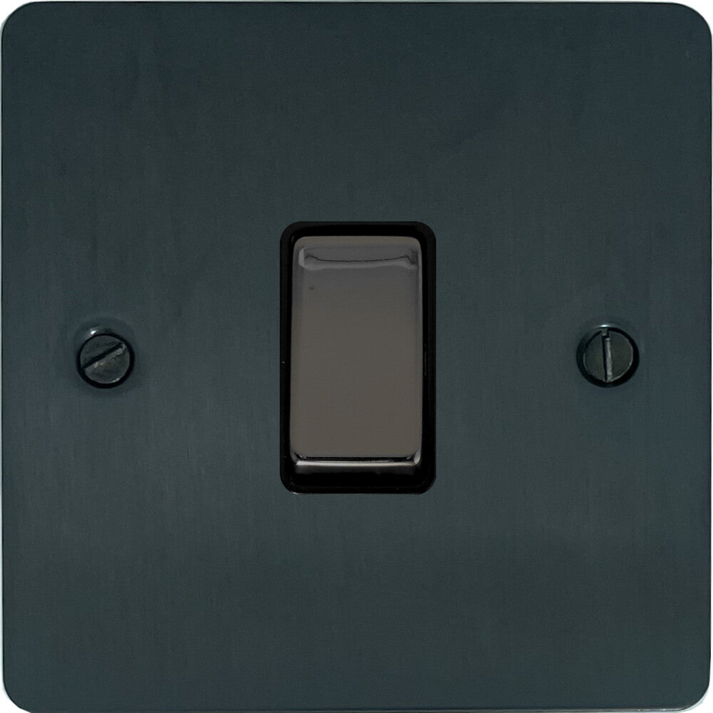 Flat Black Bronze 1 Gang 2 Way Switch