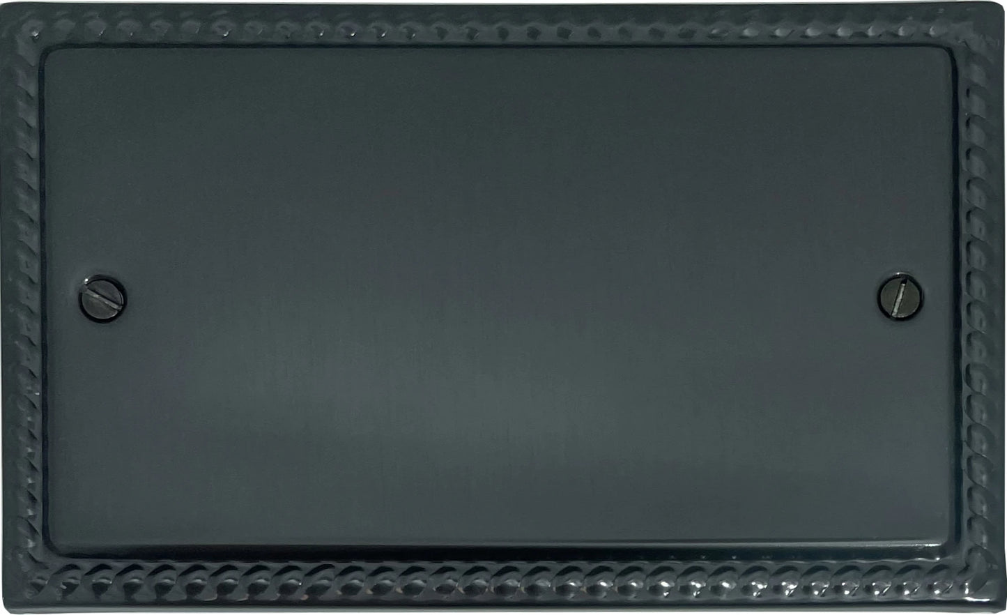 Monarch Black Bronze 2 Gang Blank