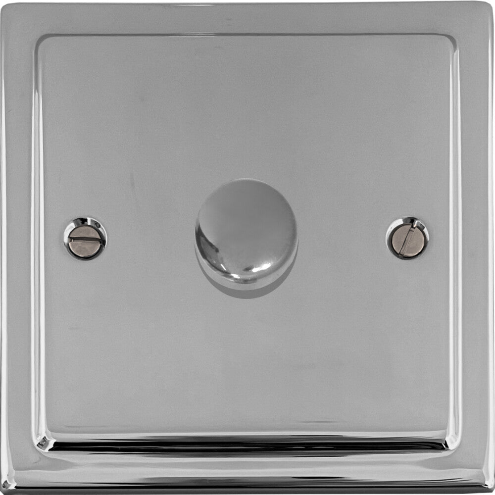 Victorian Polished Chrome 1 Gang 120W LED Dimmer
