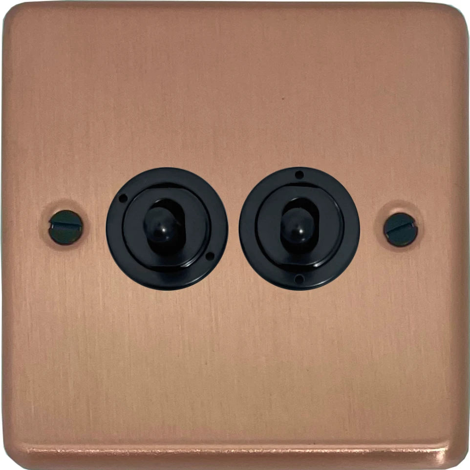 Contour Rose Gold 2 Gang Toggle (Flat Black Toggle)
