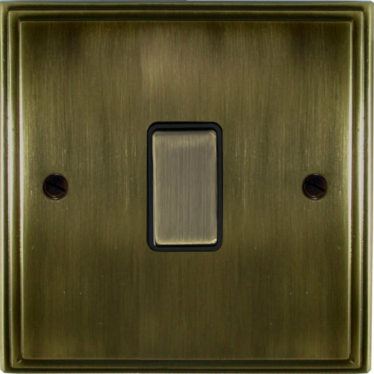 Victorian Antique Brass 1 Gang Switch (Brass Switch)