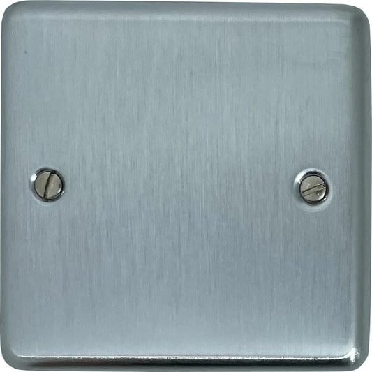 Contour Satin Chrome 1 Gang Blank