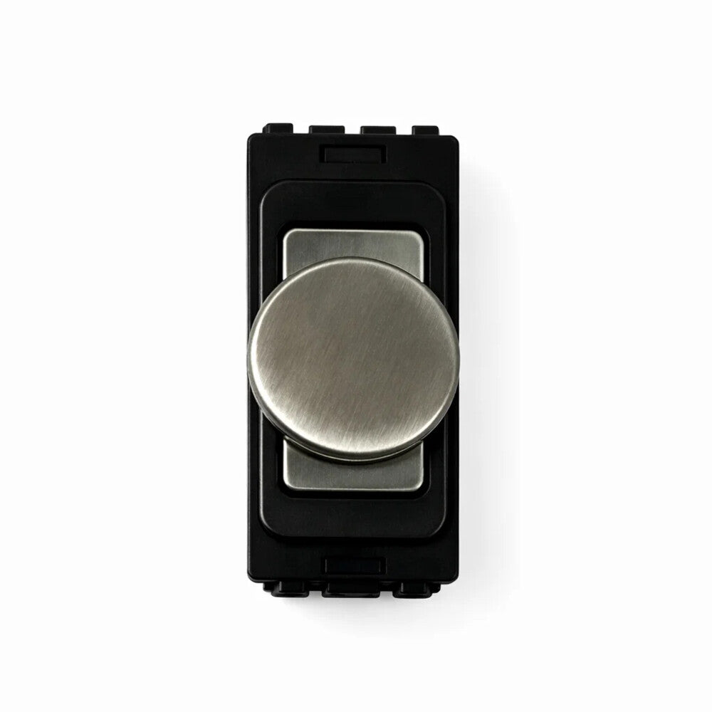 Intelligent Dimmer Module - Black and Satin Chrome Switch