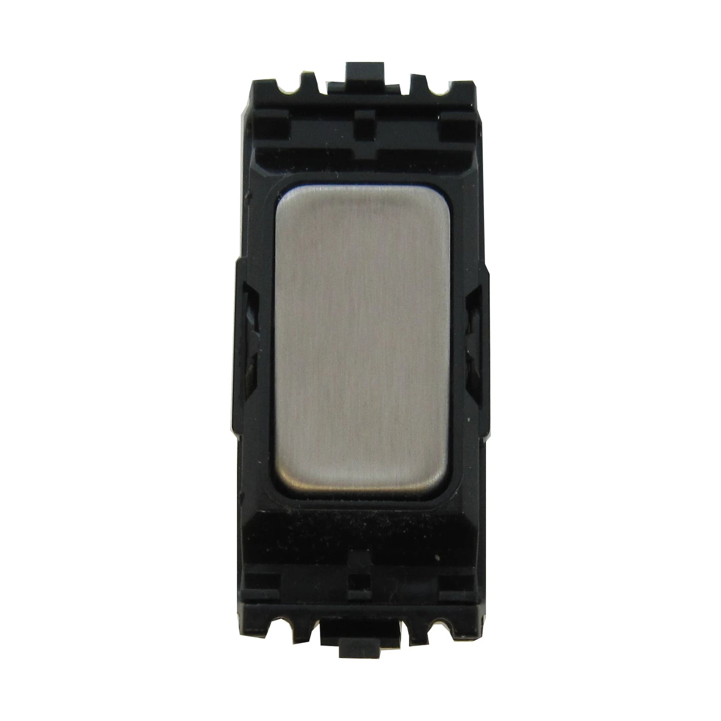 1 Gang 2 Way Grid Switch Module-Steel Switch/Black Trim