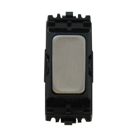 1 Gang 2 Way Grid Switch Module-Steel Switch/Black Trim