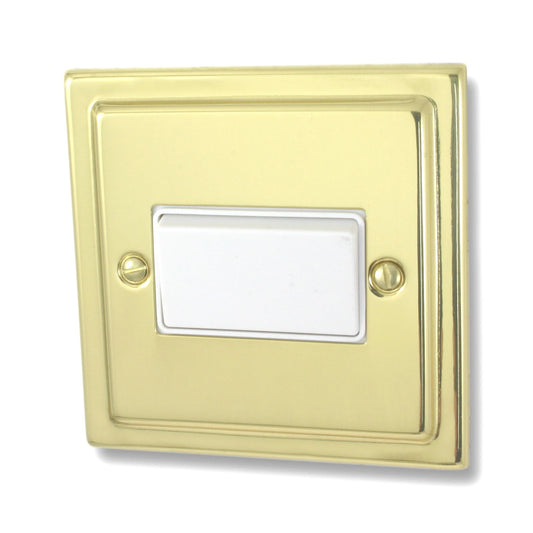 Victorian Unlacquered Brass Fan Isolator - Victorian Cast range electrical accessory