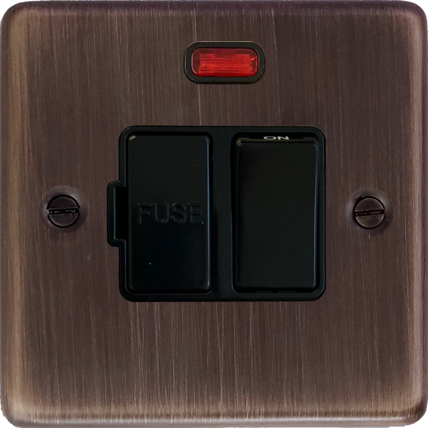 Contour Antique Copper Switched Fuse Spur with Neon (Black Switch)