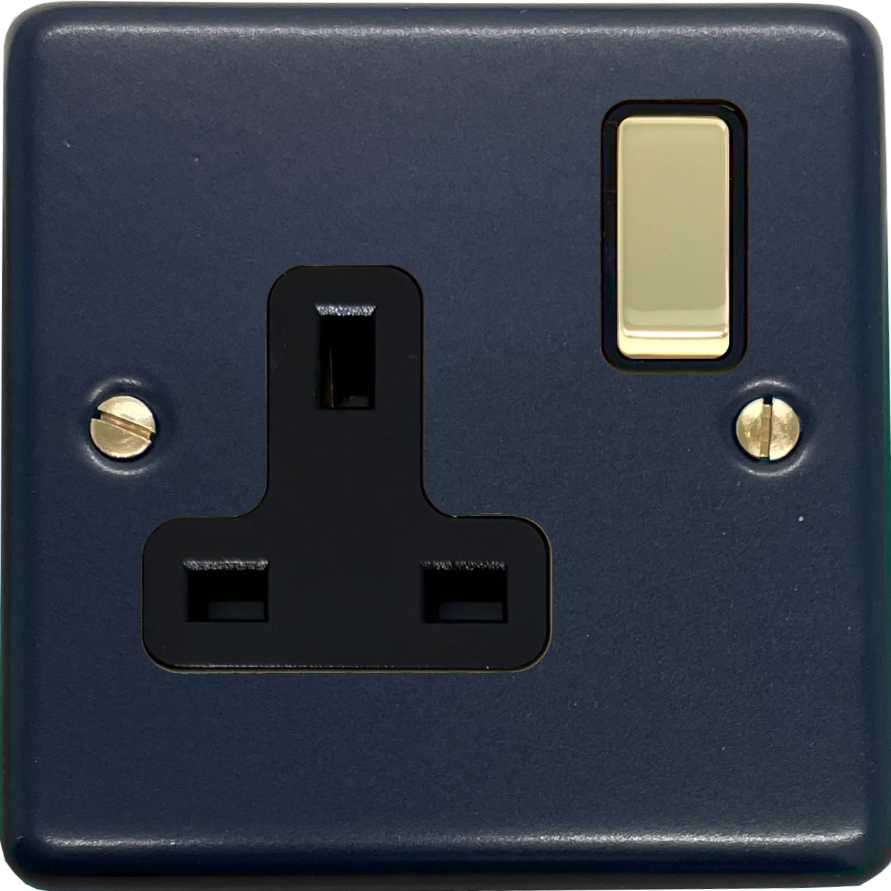 Contour Blue 1 Gang Switched Socket
