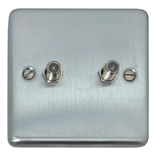 Contour Satin Chrome 2 Gang Sat Point