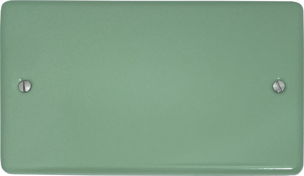 Classic Sage Green 2 Gang Blank Plate