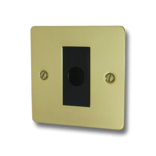 Flat Polished Brass Flex Outlet