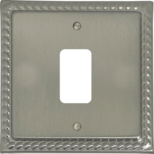 Georgian Satin Nickel 1 Gang Grid Plate