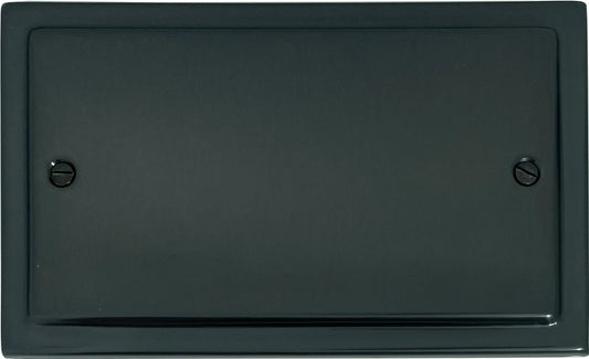 Victorian Black Bronze 2 Gang Blank