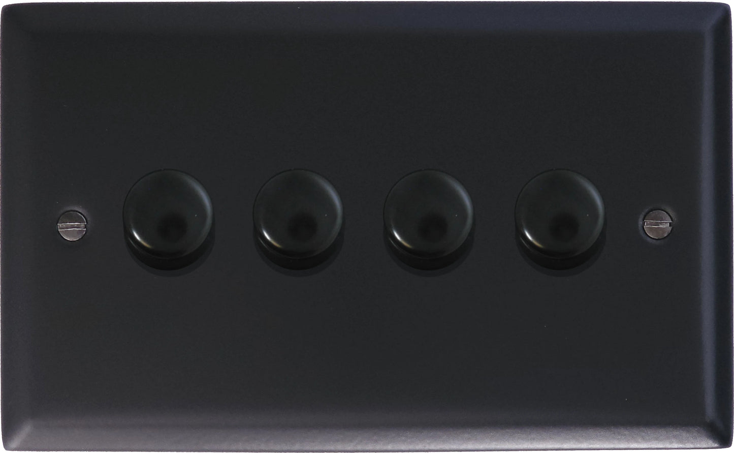 Spectrum Flat Black  4 Gang 120W LED Dimmer