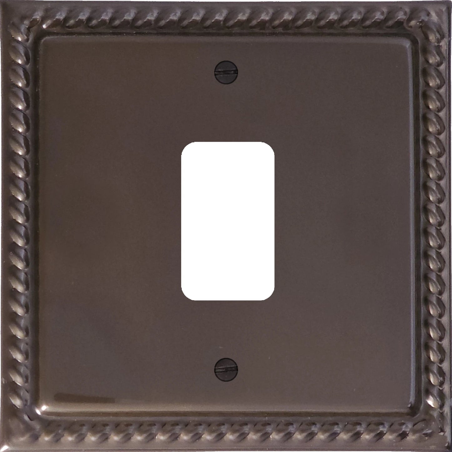 Georgian Medium Bronze 1 Gang Grid Plate