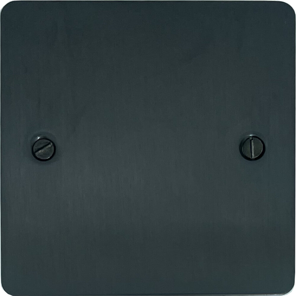 Flat Black Bronze 1 Gang Blank