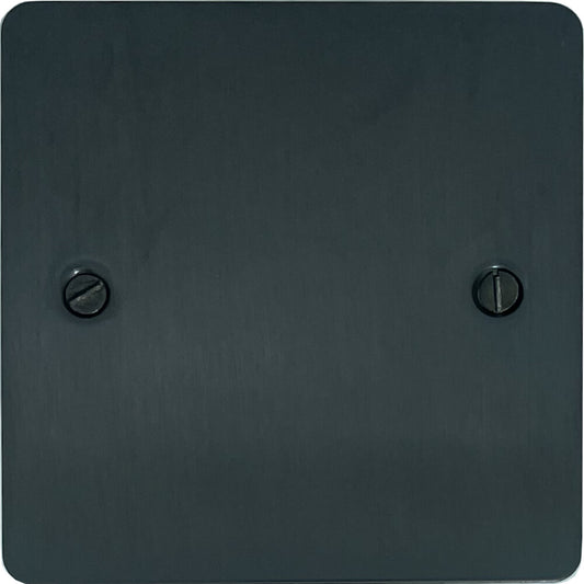 Flat Black Bronze 1 Gang Blank