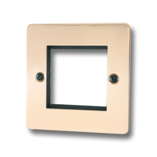 Flat Bright Copper 2 Gang Mod