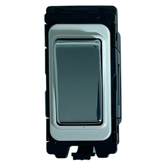 2 way grid switch - White and Polished Chrome Switch