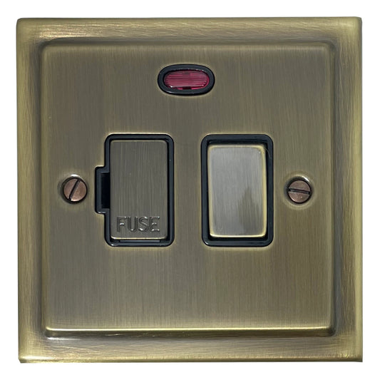 Victorian Light Antique Brass Swt. Fused Spur & Neon