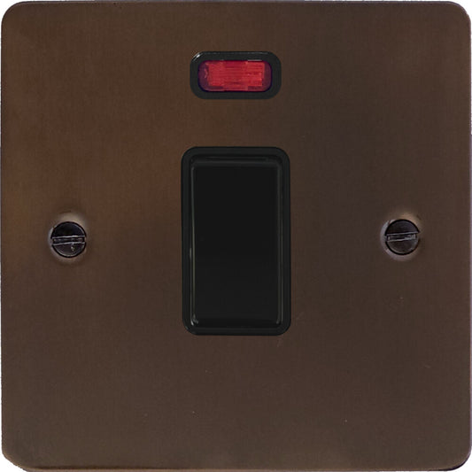 Flat Medium Bronze 20A Dp Switch + Neon
