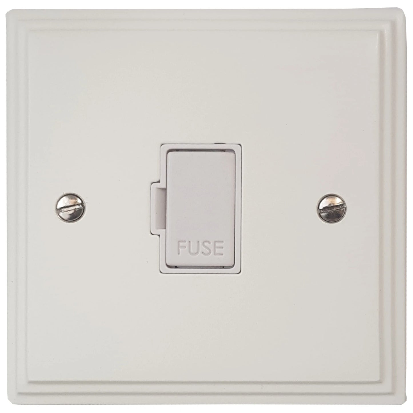 Victorian Flat White Unswitched Fuse Spur (White Insert)