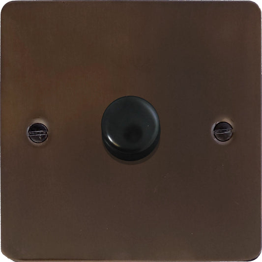Flat Medium Bronze 1 Gang LED Dimmer