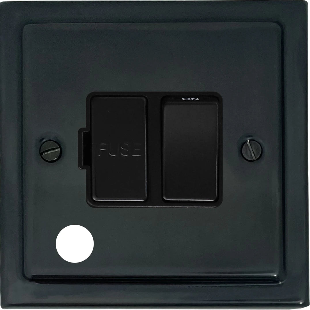Victorian Black Bronze Switch Fused Spur & F/Out