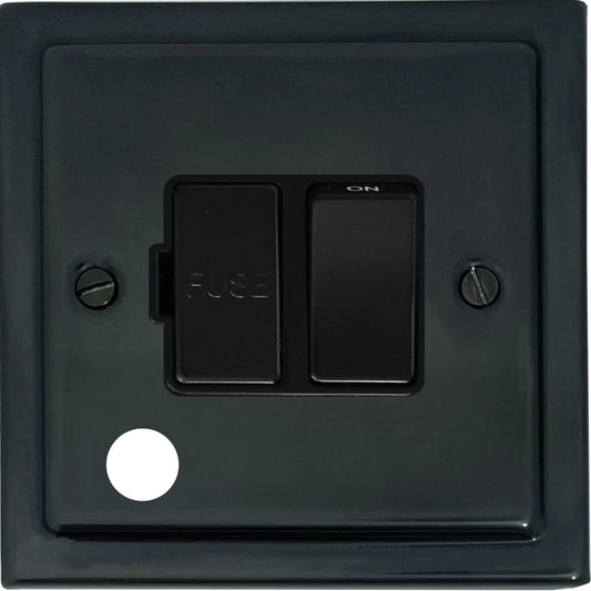 Victorian Black Bronze Switch Fused Spur & F/Out