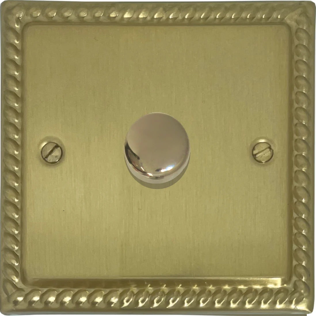 Georgian Satin Brass 1 Gang LED Dimmer