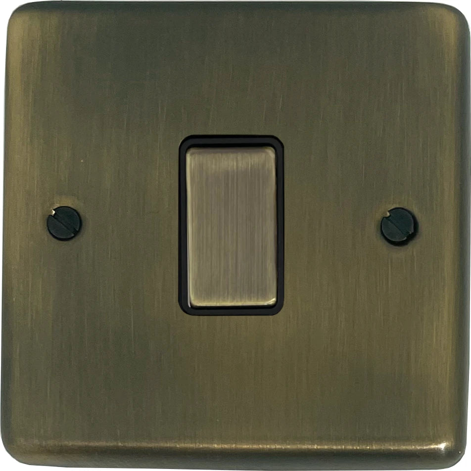 Contour  Antique Brass 1 Gang Switch (Brass Switch)