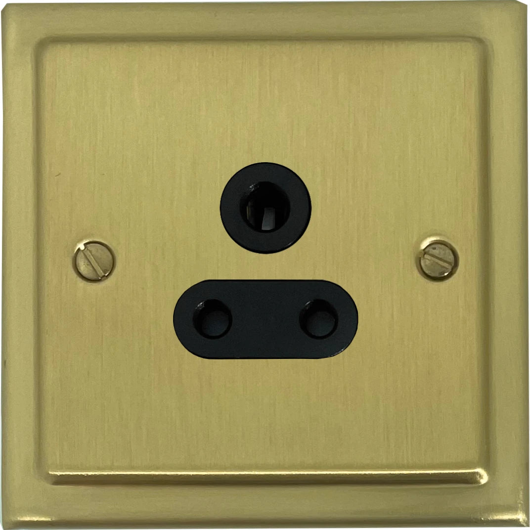 Victorian Satin Brass 5 Amp Socket