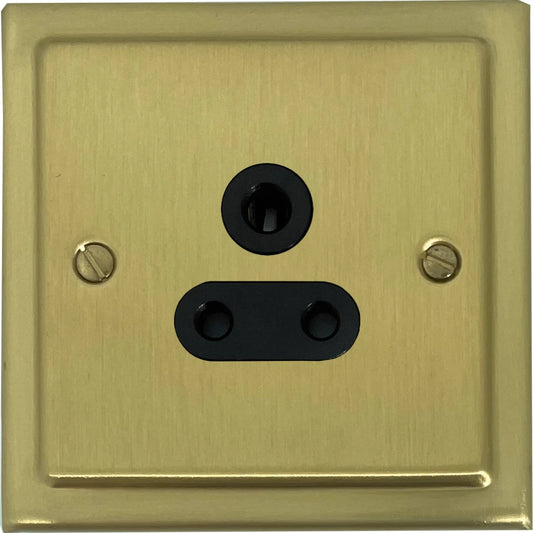 Victorian Satin Brass 5 Amp Socket