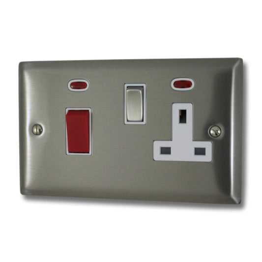 Spectrum Brushed Steel Cooker Socket