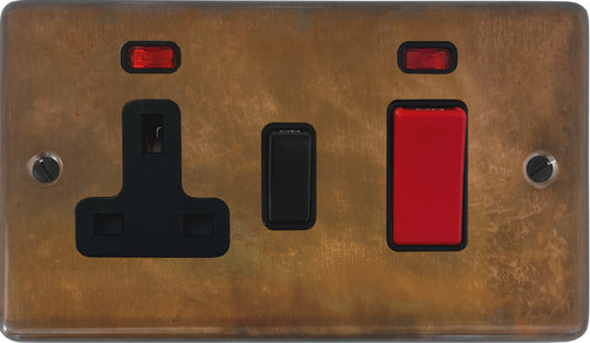 Contour Tarnished Copper Cooker Socket