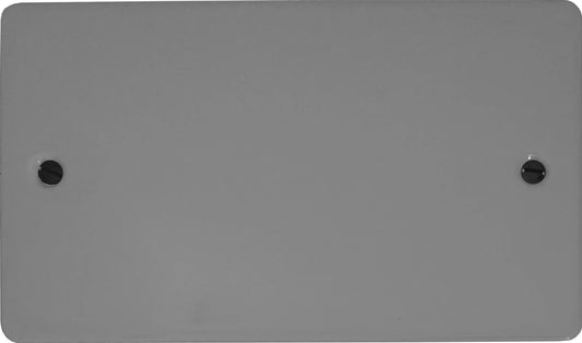 Flat Light Grey 2 Gang Blank