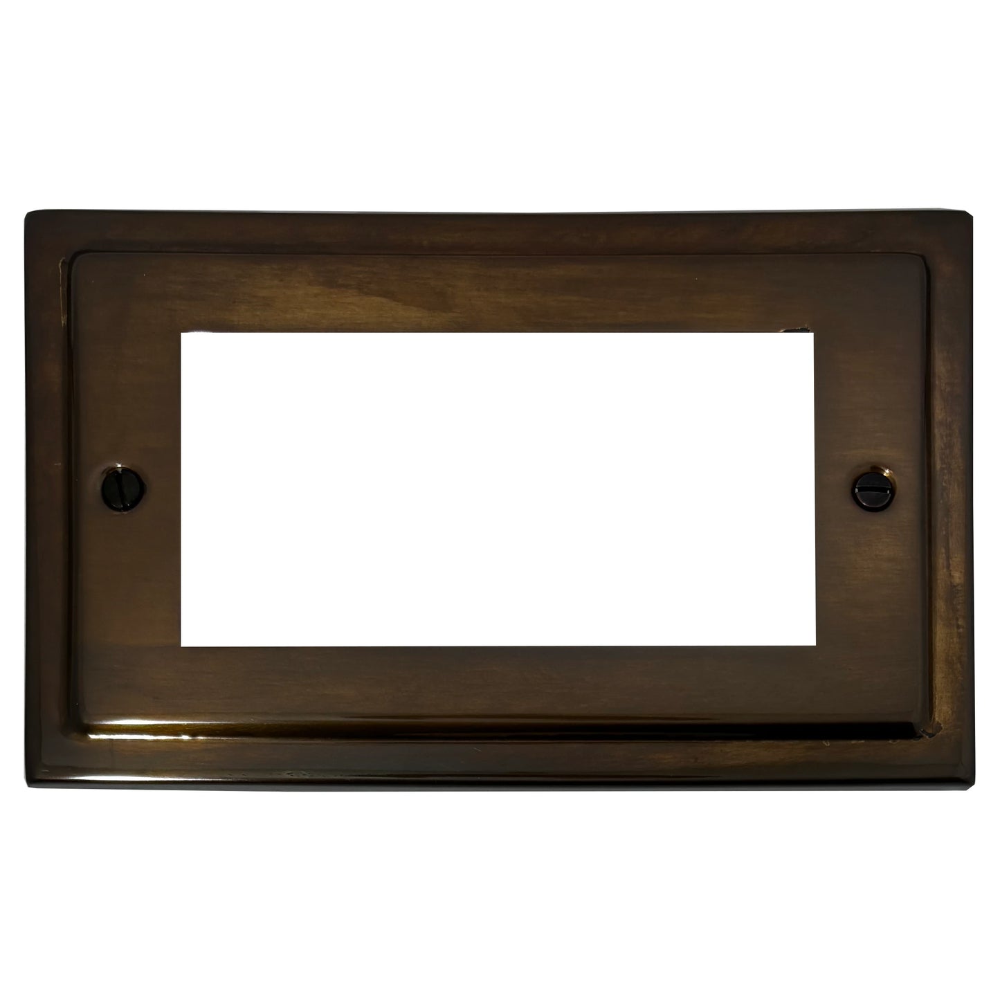 Victorian Medium Bronze 2 Gang 4 Mod Euro