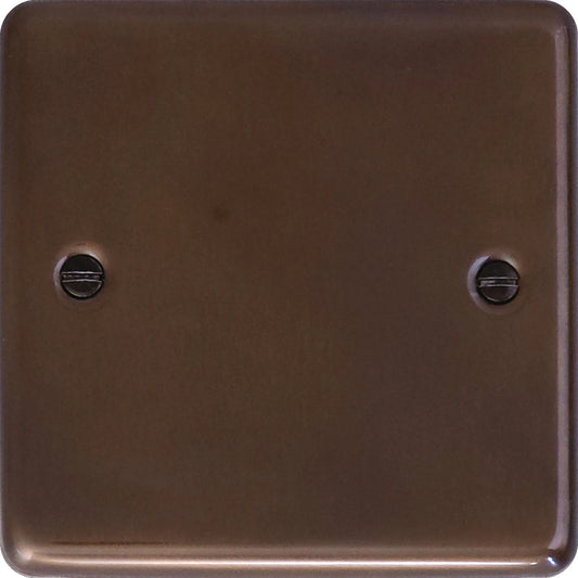Contour Medium Bronze 1 Gang Blank Plate